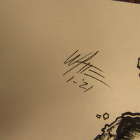 Les White Original Drawing Zombee