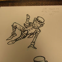 Les White Original Drawing St Pattys