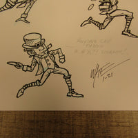 Les White Original Drawing St Pattys