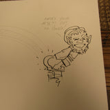 Les White Original Drawing St Pattys