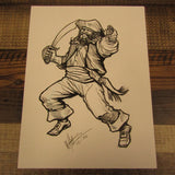 Les White Original Drawing Deckhand Pirate
