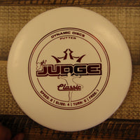 Dynamic Discs Emac Judge Classic Blend Putter Disc Golf Disc 174 Grams White