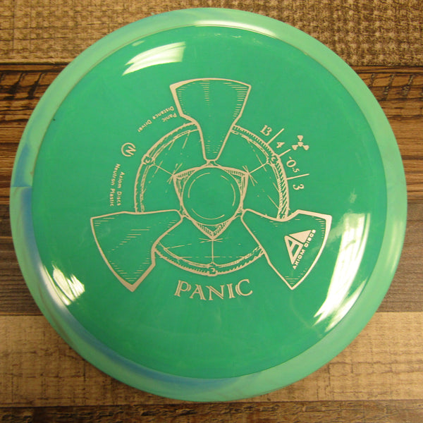 Axiom Panic Neutron Distance Driver Disc Golf Disc 168 Grams Green Blue