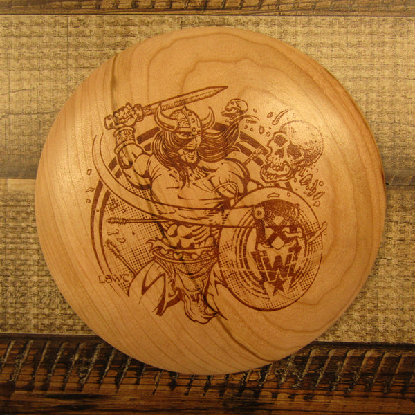 Cherry Wood Art Disc Les White Warrior Driver Full Size 127 Grams