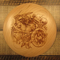 Cherry Wood Art Disc Les White Warrior Driver Full Size 140 Grams