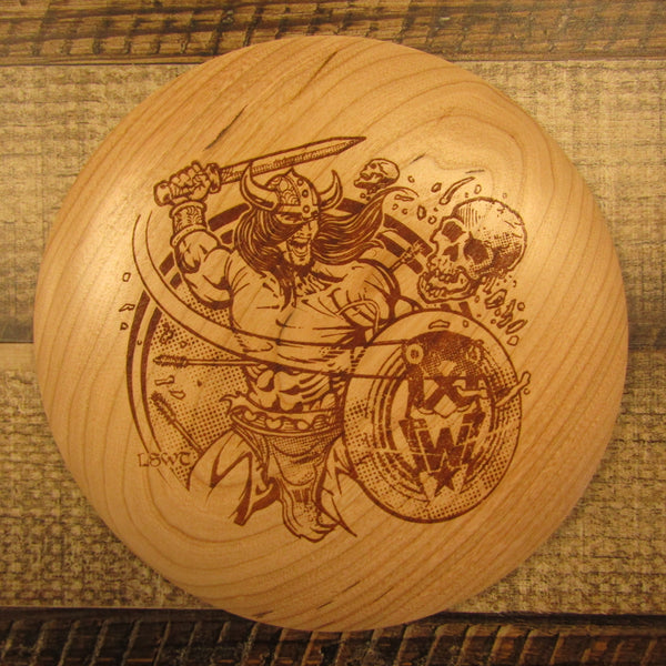 Cherry Wood Art Disc Les White Warrior Driver Full Size 140 Grams