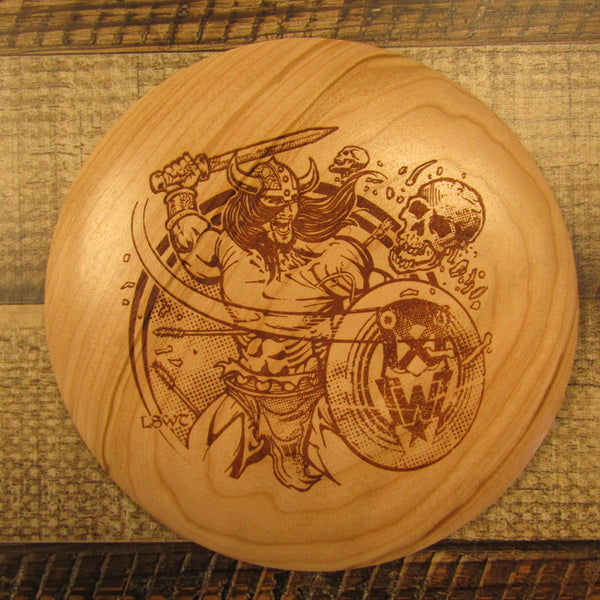 Cherry Wood Art Disc Les White Warrior Driver Full Size 124 Grams