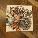 Les White Warrior Canvas 10" x 10" Color Print