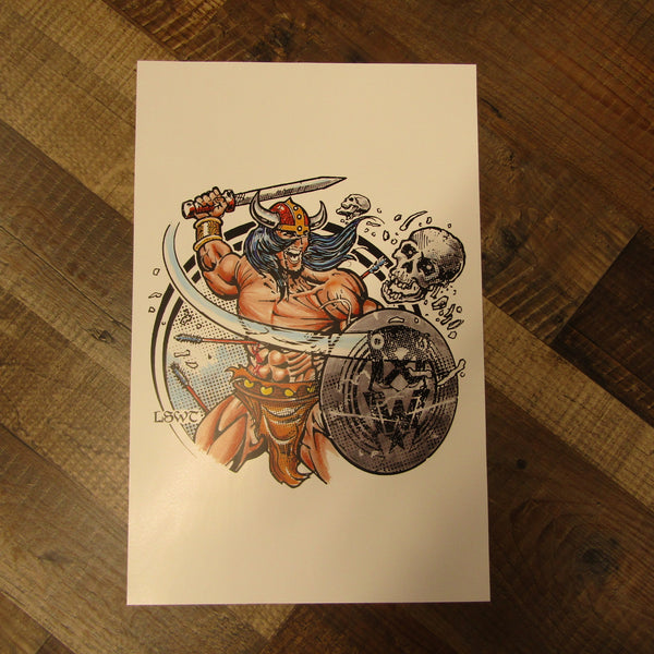 Les White Warrior Poster 11" x 17" Color Print