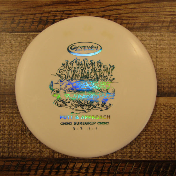 Gateway Shaman Super Soft Suregrip Putt & Approach Disc Golf Disc 176 Grams White